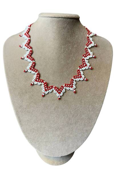 Uretti - Özlem 9422 6651 Handmade Heart Design Model Sand Bead Necklace