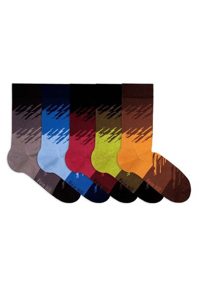 Pirin Hill Cutie Lux cu 5 perechi de Șosete cu 98% Bumbac Tușe Artistice