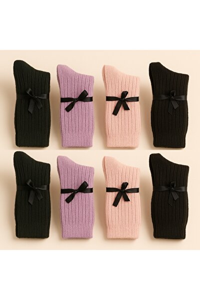 shefox 8 أزواج من الجوارب النسائية المصنوعة من صوف الخراف