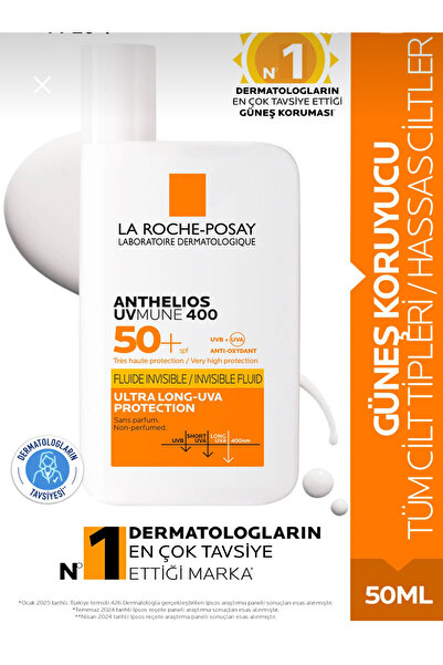 Krem Posay Anthelios UVmune400 lnvisible Fludi Tüm Cilt Tipleri İçin SPF50+ Y...