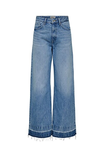 ONLY Jeans mit weitem Bein ONLBAILEY Hohe Taille Weiter Beinschnitt Jeans
