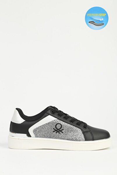 Benetton Women's Black and White Sports Shoes Imported Bni-12123