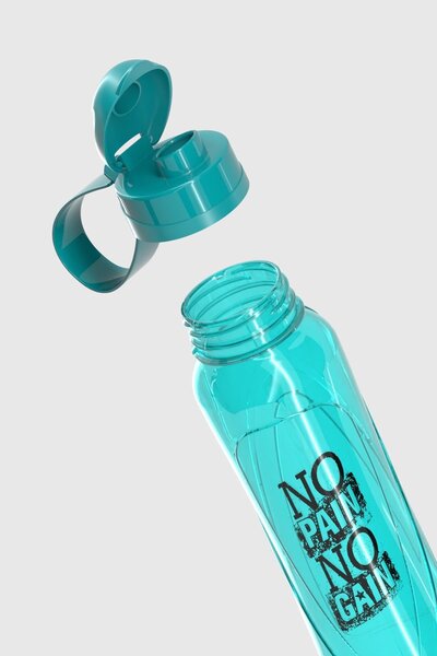 Renga Sky Patterned 630 ml Water Bottle with Removable Carrying Strap 912062 Turquoise