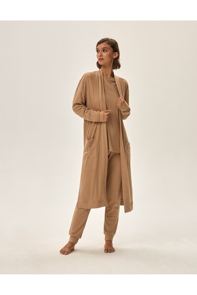 ESOTIQ Women's Classic House Robe Bathrobe Dressing Gown with Pockets Midi El...