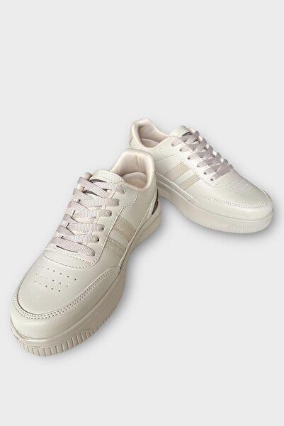 Liger Unisex Hafif Taban Günlük Rahat Spor Ayakkabı BEJ