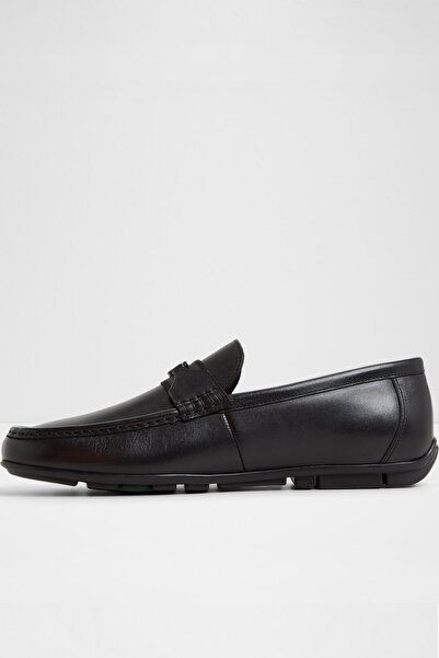 Aldo Kosta-In - Men's Black Genuine Leather Slip-On Loafer