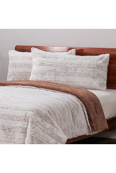 Orange Bed & Bath Winter Comfo | 3-Piece Double Faux Fur Winter Duvet Set
