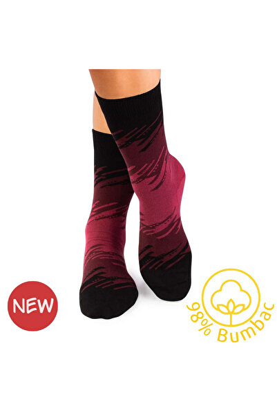 Pirin Hill Șosete cu 98% Bumbac Tușe Artistice Vișiniu