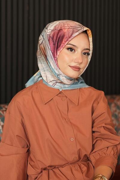 AFVENTE Абстрактний квітковий візерунок Шарф з бавовни