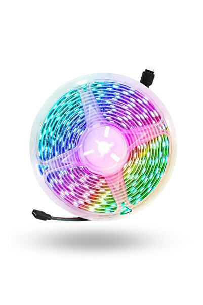 ForWhat Büro Ev Ofis Aydınlatması için 5MT Kumandalı 3Chipli Smd Rgb Led Şeri...