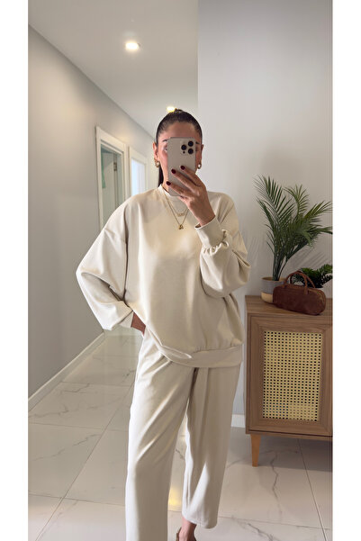 BİRCANÇİL Marla Stone Long Sleeve Pants Modal Set