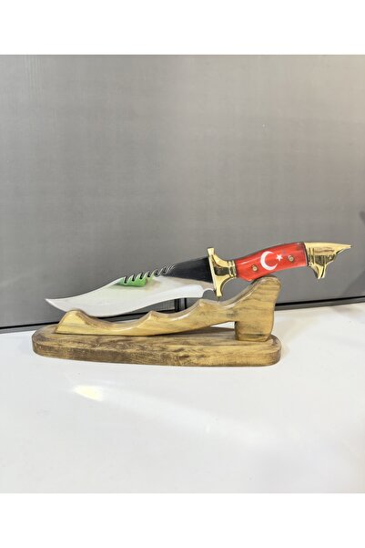 DENPRESTİJ PREMİUM TÜRK BAYRAĞI İŞLEMELİ SAP BIÇAK 1 (Kılıf hediyeli)