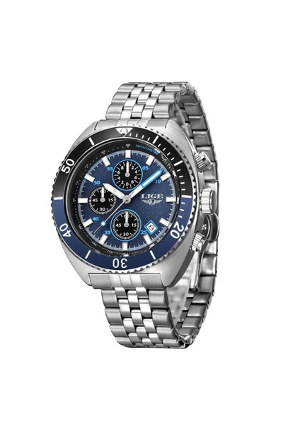 Lige Ceas bărbătesc cu cuarț analogic, ace luminoase din oțel