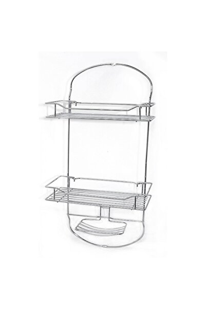 Raki Etajera cromata pentru baie cu 2 nivele