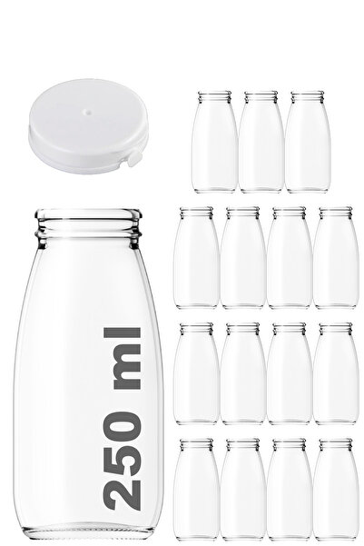 Afracam 250 ml Şeffaf Süt, Ayran, Su, Limonata, Meşrubat Şişesi 250 Cc Yırtma...
