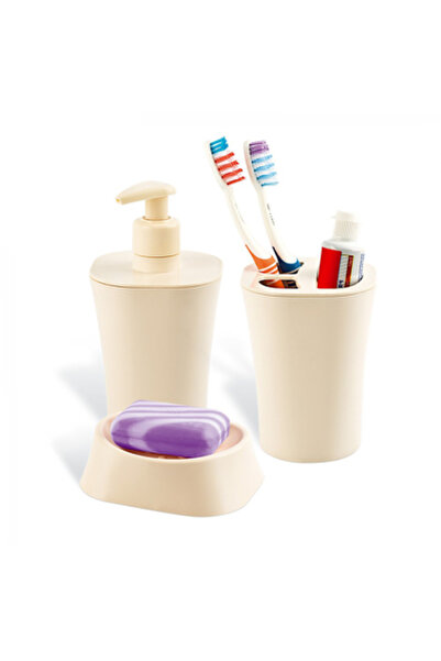 Raki Set pentru baie PAPILON 3 piese crem