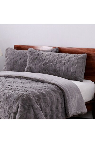 Orange Bed & Bath Tile Winter | طقم لحاف شتوي فرو مزدوج 6 قطع