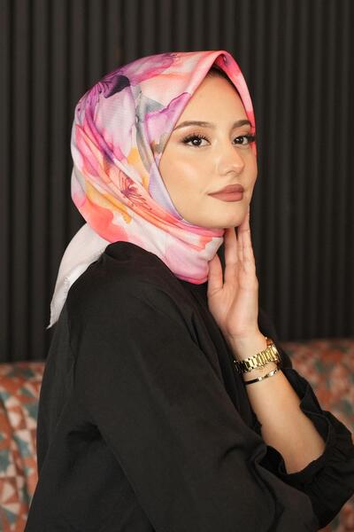 AFVENTE Φουλάρι από βαμβακερή πούδρα με σχέδιο ορχιδέας