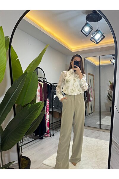 Never more ORGANZE DESENLİ TÜL GÖMLEK