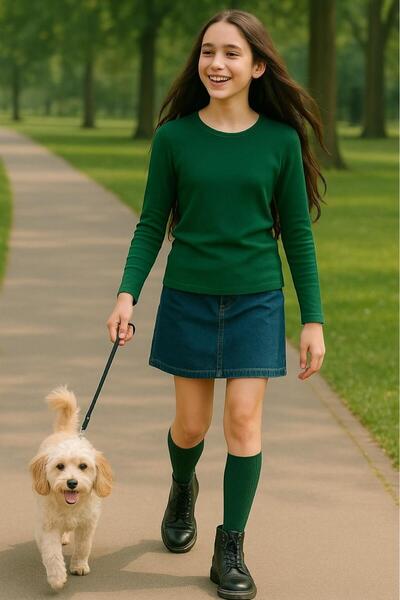 Cloise Παιδικό μακρυμάνικο μπλουζάκι Nefti Green για κορίτσια - αγόρια Unisex 100% βαμβάκι