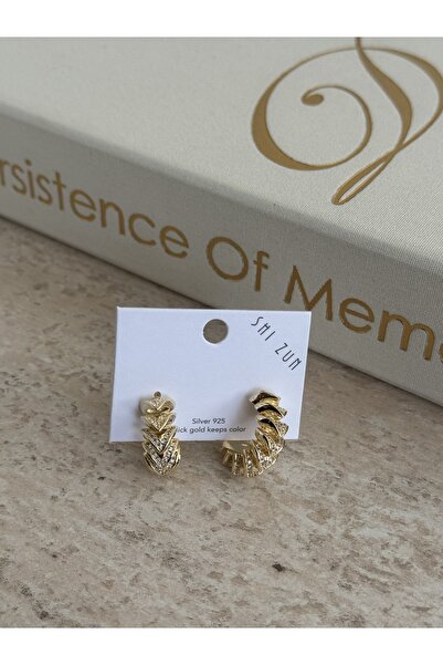 LUXSTONE Hoop Zircon Gold Earrings