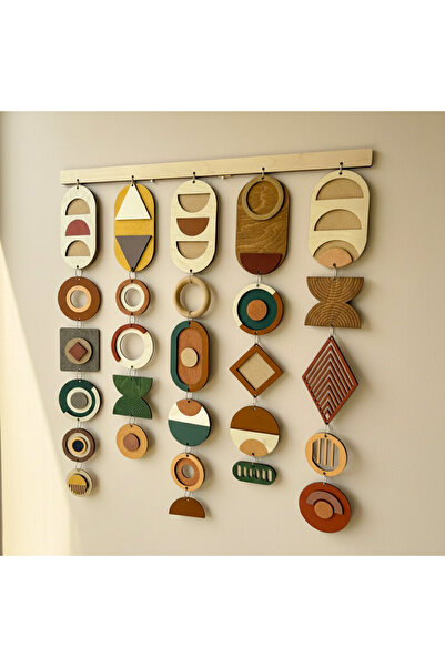 VENOCCİ Modern Geometrik Ahşap Duvar Dekoru