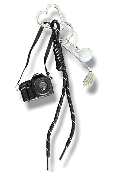 TAKIŞTIR سلسلة مفاتيح/حلية حقيبة سوداء اللون بأشكال متنوعة