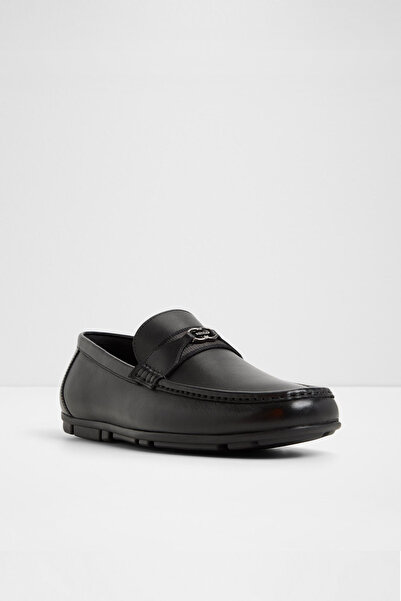 Aldo Kosta-In - Men's Black Genuine Leather Slip-On Loafer