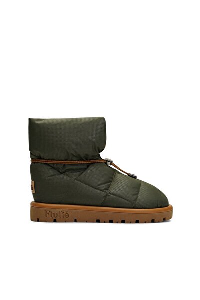 Flufie Kaz Tüyü Unisex Bot Klasik Serisi Khaki
