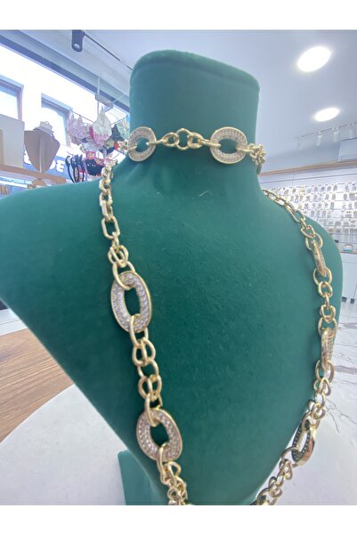 Ezgdesign XUPING 14K KAPLAMA KOLYE BİLEKLİK SET