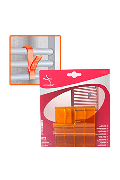 Raki Set of 4 orange bathroom towel hooks