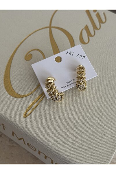 LUXSTONE Hoop Zircon Gold Earrings