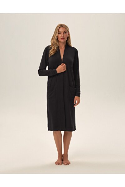 ESOTIQ Women's Classic House Robe Bathrobe Dressing Gown with Pockets Midi El...