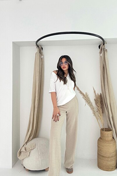 Sohotique By P Zr Model Soft Touch Pants Beige