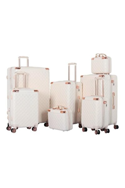 AVIATOR طقم شنط سفر دبش عرايس 7 قطع بسحاب متين - كفرات مزدوجة 360 درجة