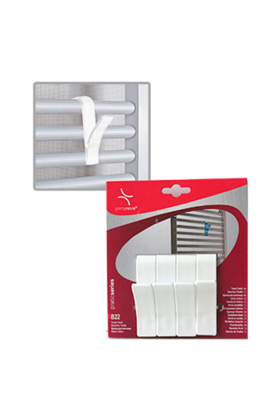 Raki Set 4 cuiere prosoape baie alb