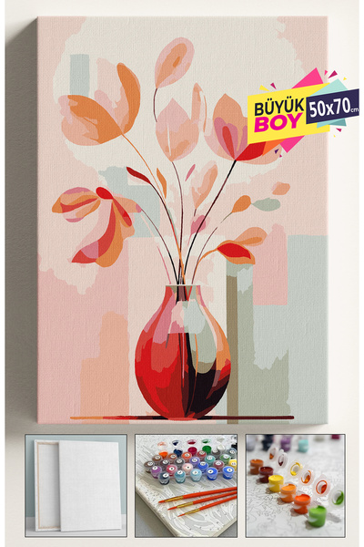 Genel Markalar Sayılarla Boyama Seti Numaralı Tuval Fırça Boya Dahil Kasnaklı...