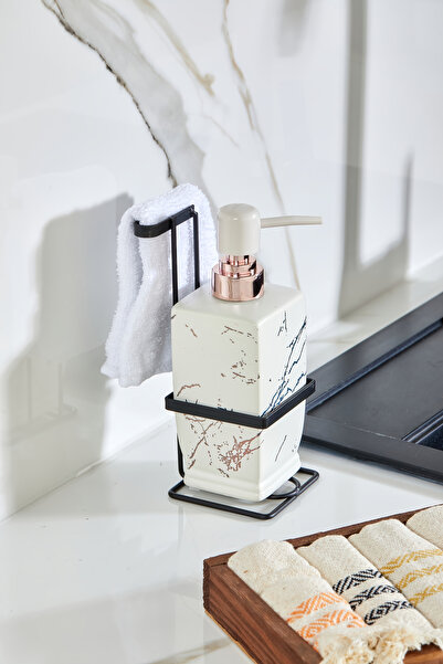 Cooker 200 мл керамичен дозатор за течен сапун с държач за кърпа (дозатор за ...