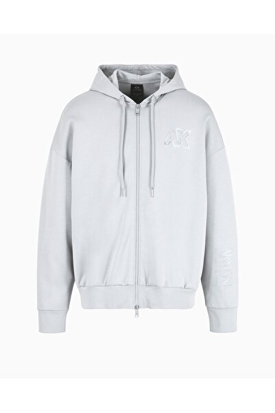 Armani Exchange Erkek Gri Sweatshirt Fermuarlı 3DZMAEZJMAZ_1947