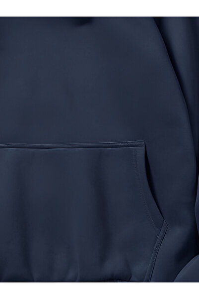 MOONBULL Unisex 3 Thread Inner Cotton Hooded Low Sleeve Oversize Kangaroo Pocket Sweatshirt