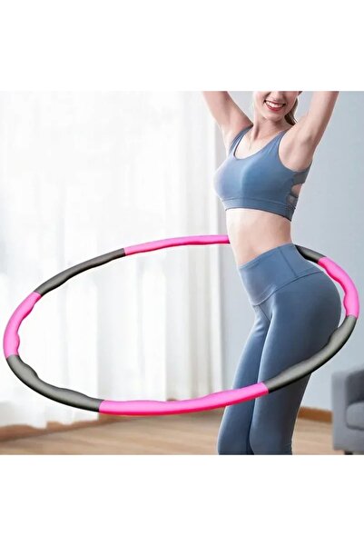 TeknoClass Hula Hoop Egzersiz Çemberi 8 Parçalı Ayarlanabilir Ağırlıklı 1KG 7...