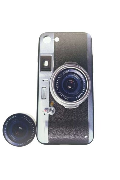 Flippy Husa Apple iPhone 6 Plus/6S Plus Multicolor Model Camera Foto Retro Suport inclus