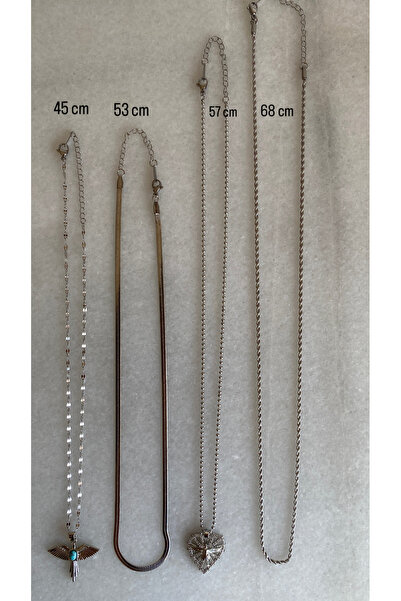 Atelier Licia Steel 4-Piece Necklace Set - Phoenix Themed Tarnish-Free Necklace Set