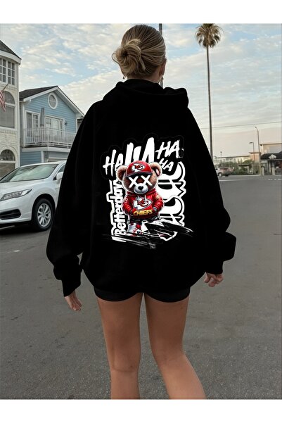 ArtYus Unisex Cheif Bear Colorat Special cu imprimeu Bumbac supradimensionat ...