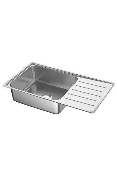 hobiurun Tek gözlü damlalıklı eviye, paslanmaz çelik, 86x47 cm