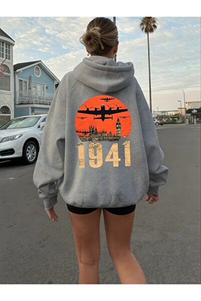 ArtYus Unisex 1941 Avion colorat special cu imprimeu Bumbac supradimensionat ...