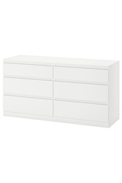 hobiurun 6 çekmeceli şifonyer, beyaz, 140x72 cm