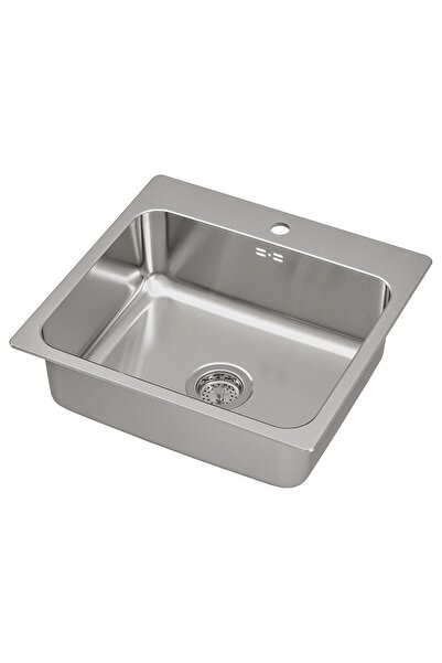 hobiurun Tek gözlü eviye, paslanmaz çelik, 56x53 cm