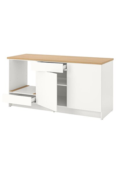 hobiurun Çekmeceli ve kapaklı alt dolap, beyaz, 180 cm