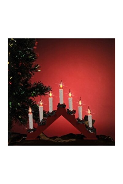 Home Lumânări decorative de Crăciun, becuri cu flacără, roșii